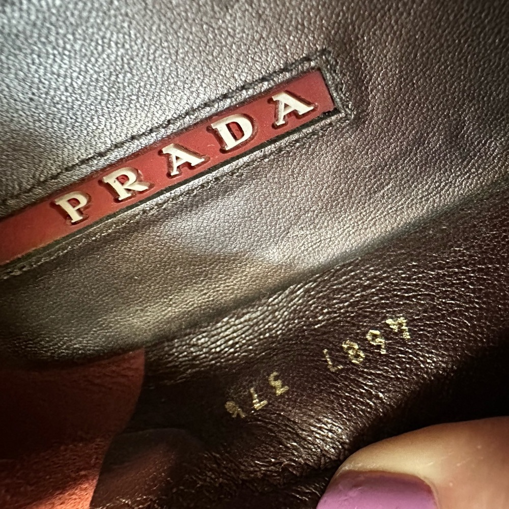 Prada Plum Colored Squared Toe Flat - image 6